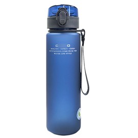 YIKANGHENG Sports Water Bottle, 19oz Blue Plastic Water Cup with Straw for Sports, Travel, and Outdoors (Blue)