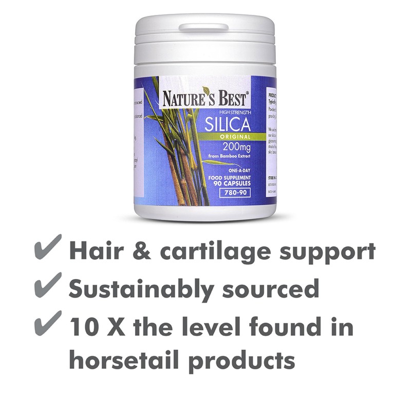 NATURE'S BEST Silica 200mg | High Strength Naturally Sourced Silica