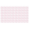 100pcs Paper Clips Portable Purple Lip Shape Rustproof Electroplated Metal