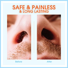 Nose Wax Kit Men, Nose Waxing Kit for Men and Women, 6 Pakcs Mini Travel Set Nose Wax Jar, 12 Applicators & Moustache Tape, Nose Face Hair Removal Nasal Wax Kit at Home