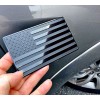 LAMZAL USA Black Metal Flag Emblem for Cars, Trucks 5"x