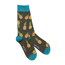 SWOLE PANDA Bamboo Socks UK 4-7 - Green Pineapples Womens Socks
