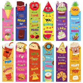 Waenerec Bookmarks for Kids 72PCS Cute Summer Fruit Bookmarks Colorful Inspirational Reading Bookmarks for End of Year Student Gifts from Teachers Elementary Teenagers School Incentives Supplies