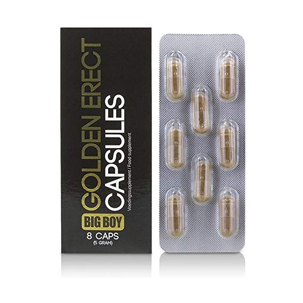 Golden Erect Long Lasting 8 Tablets - for a Longer & Harder Erection - Prescription Free Potency Agent