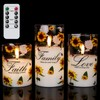 Wondise Flameless Glass Pillar Candles with Remote & Timer, Battery