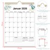 AEYAKA Wall Calendar 2025 Calendar A3 Planner German with Holiday
