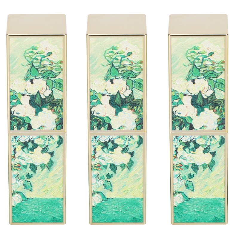 3pcs DIY Magnetic Snap Empty Lipstick Tube Refillable Lip Balm