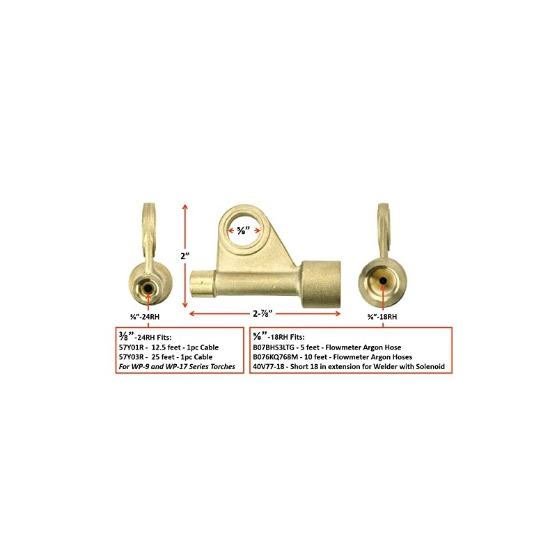 SÜA - TIG Torch Power Cable Adapter - Model: 105Z57