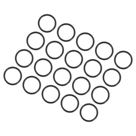 QUARKZMAN 19 mm x 15 mm x 2 mm Nitrile Rubber O-Rings x 20 Pieces Round Sealing Disc for Tap Plumber Repair Seal Connection [Black]