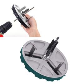 Agatige Sierra perforadora ajustable, Herramientas de trabajo de madera, 45 a 130 mm de diámetro, Broca cortadora de agujeros circulares