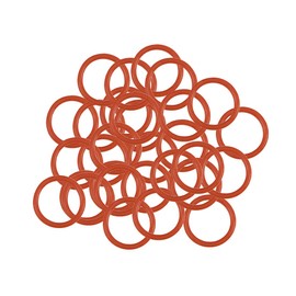 uxcell Silicone O-Ring, 10mm OD, 8mm ID, 1mm Width, VMQ Seal Rings Gasket, Red, Pack of 30