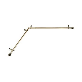 Rod Desyne 13/16" Corner Curtain Rod, 28-48 inch, Antique Brass