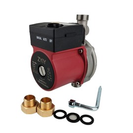 ZYIY Stainless Steel Automatic Booster Pump 115V Hot Water Pressure Booster Pump for Home 3/4" Boiler Circulation Pump 36ft Circulating Pump,Circulator Pump for Solar Heater/Faucet/Boiler Circulation