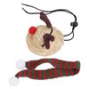 Bearded Dragon Santa Hat Cute Soft Scarf Adjustable Size Bright