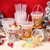 Shinymoon 20 Pcs Christmas Plastic Buckets Bulk Merry Christmas Cups