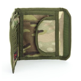 Zentauron EDC Cordura Wallet with Velcro Fastening, Note Compartment, Change Compartment, 6 Card Slots in Camouflage and Military Colours, Made in Germany, multicam, Modern