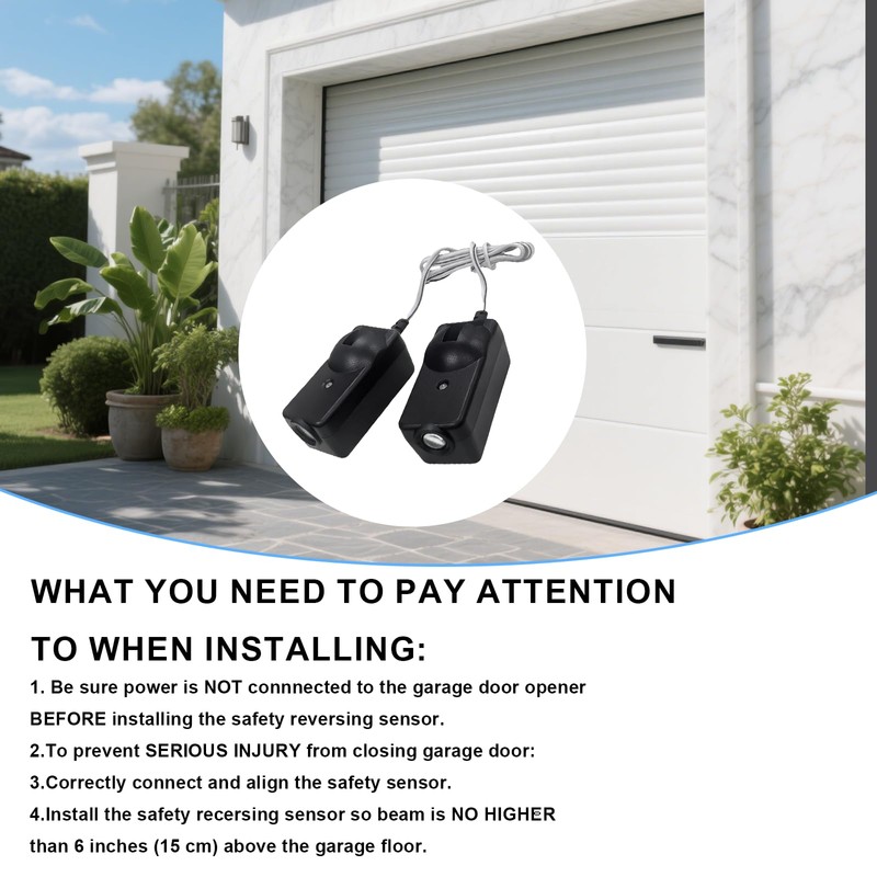 QSDIYRF Garage Door Sensor 41A5034 Safety Sensor Kit,Compatible with Liftmaster