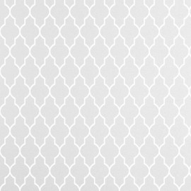 Windowpix 12 x 12 White Seamless Quatrefoil Design Frosted Window Film Privacy Static Cling Film UV Filtering Energy Saving