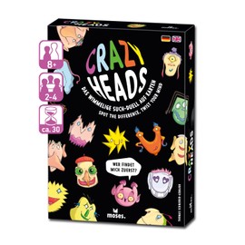 moses. Crazy Heads, Interactive Search Game with Crazy Beings, Fast Board Game for Family & Friends, Hidden Object Search & Concentration Game for Children from 8 Years