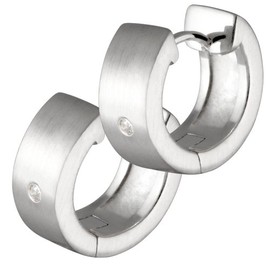 Vinani Jewelry CEM Sterling Silver 925 Creole Earrings
