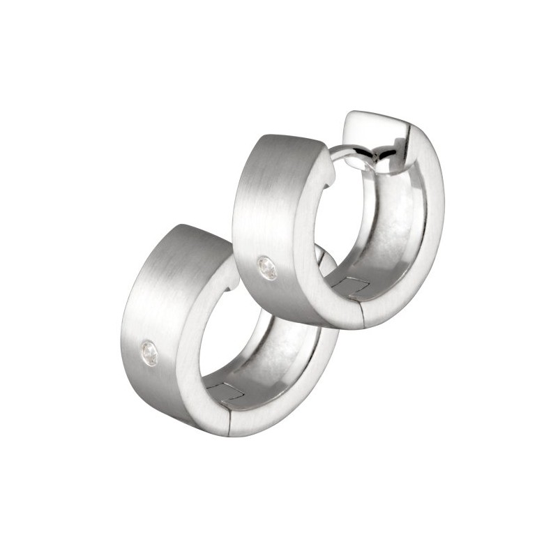 Vinani Jewelry CEM Sterling Silver 925 Creole Earrings