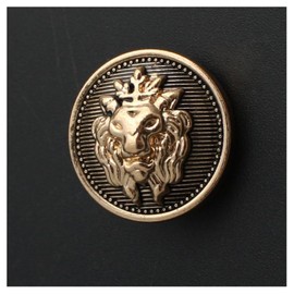 Antique Metal Buttons Round Shape 5Pcs Snaps Mini DIY Craft Accessories (25mm, Gold-2)