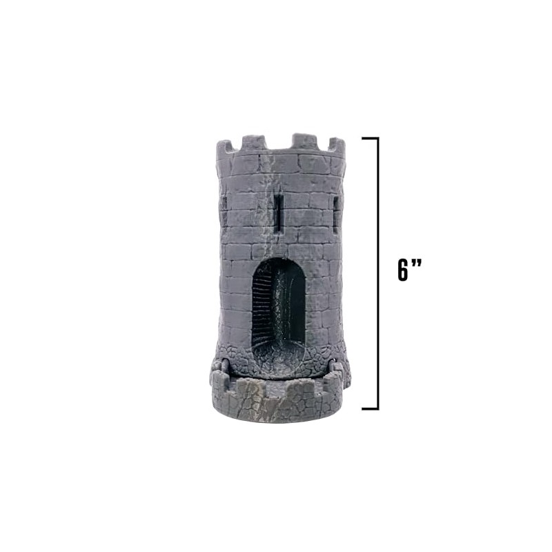 Dice Tower & Tray for Rolling and Randomizing Dice for