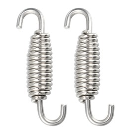 A ABSOPRO 2 Stück Auspufffedern Motorrad Universal Auspuff Rohr Feder Edelstahl Auspuff Feder für Motorrad Roller 55mm