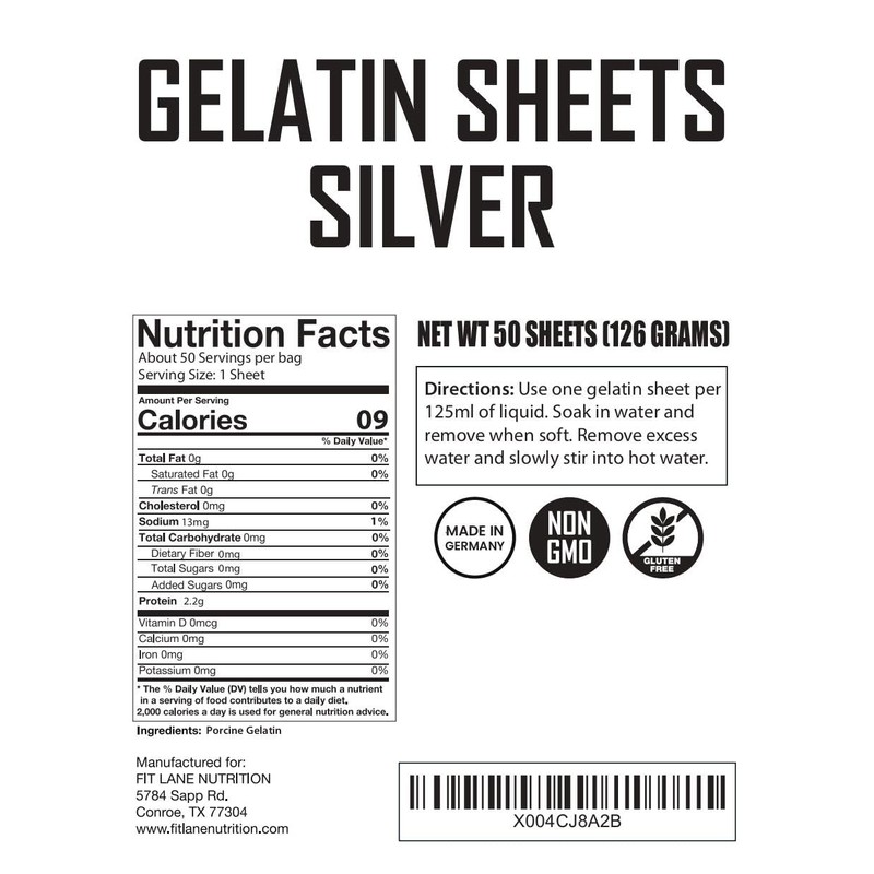 Silver Gelatin Sheets for Baking – 50 Sheets (126 Grams)