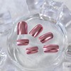 EchiQ Chrome Punk Metallic Pink Square Press On False Nails