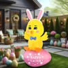 FARONZE Easter Inflatable Chick on Egg Blow-up Lighted Indoor &