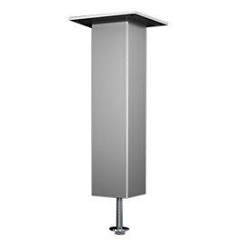 Bar Console Capri Straight 50x50 mm Aluminium Silver/170 mm Pack of 1