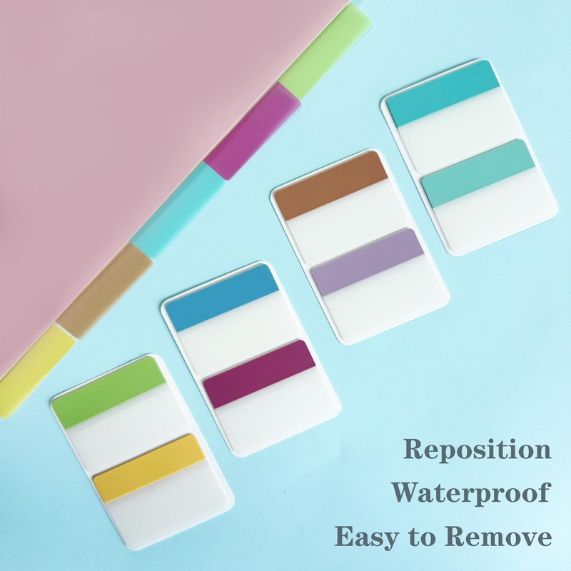 ELII 500 PCS Sticky Index Tabs 2 Inch Book Tabs,Clear