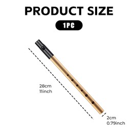 Tin Whistle,Penny Whistles,Irish Tin Whistle D,Premium Six-Hole Penny Slide Whistles,for Beginners Intermediate and Expert Band Performances(Gold)
