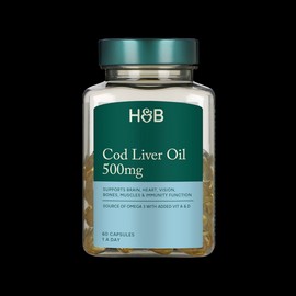 Holland & Barrett Cod Liver Oil 500mg 30 Capsules