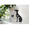 Handmade Mini Resin Whippet/Greyhound Figurines - Set of 2, Decorative