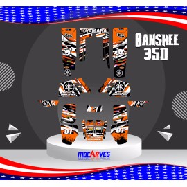 Yamaha Banshee 350 graphics kit sticker decals Vinyl Banshee