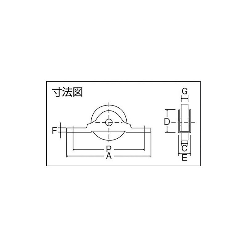 TRUSCO(トラスコ) ベアリング戸車 平型 Φ30 (2個入) THS-25-30F