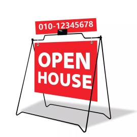 AD. Printing Materials Store 4 UNIT  22" x 18" Double-Sided Metal BLACK A-Frame Sign Holder Sidewalk Sign