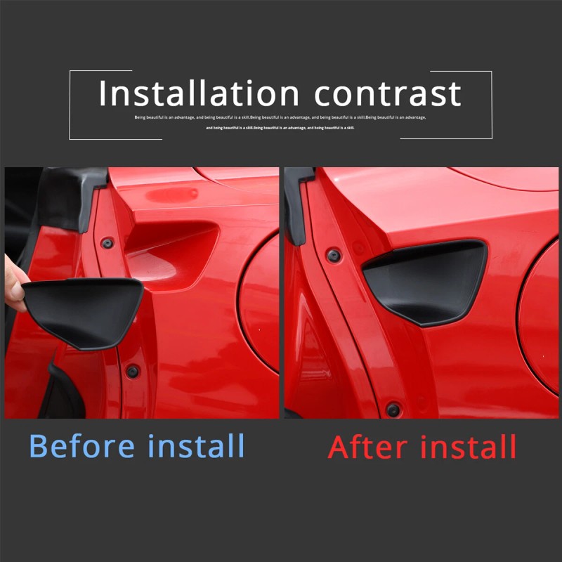 BEBECAR Modification Matte Black Car Door Handle Bowl Cover Trim