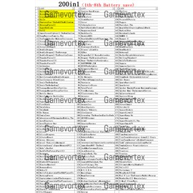 Gamevortex Super Cartridge 200 in 1 Multi Games Cartridge for Sega Genesis Mega Drive 16Bit Classic Game Consoles