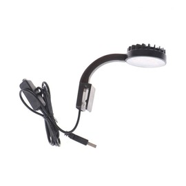 AIMALL Small LED Clip-On Aquarium Light, 5W Efficient Fish Tank Plant Lamp, Black & White