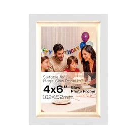4x6 Inch LED Light Up Photo Frame for Pegboard, Glowing Picture Frame for DIY Letter Board, Luminous Wall Decor for Party, Home, Office, Gift