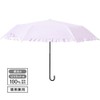 Francfranc French Flanc Blackout Classic Ruffle Folding Umbrella, 19.7 inches