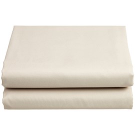 Cathay Luxury Silky Soft Polyester Single Fitted Sheet, Queen Size, Cream
