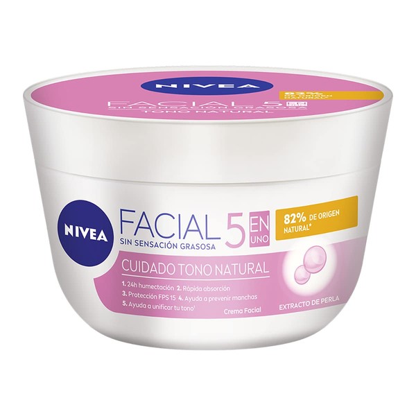 NIVEA Crema Facial Hidratante Aclarante 5 En 1 Aclarado Natural