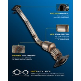 PHILTOP High Flow Catalytic Convertor for Impala 2006-2011, Monte Carlo 2006 2007 3.5L/3.9L Stainless Steel Catalyst Converter EPA Convert Compliant