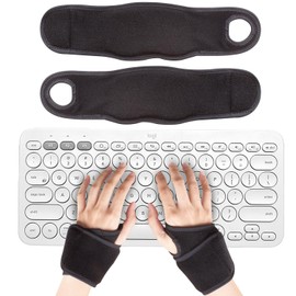 YUJHON Soporte ergonajustpara el ratón y el teclado almohadillas para la muñeca para reducir el estrés, la tensión y el dolor en el túnel carpiano en las articulaciones (negro)