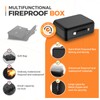 EDMUED Fireproof Document Box with Combination Lock - Fire &