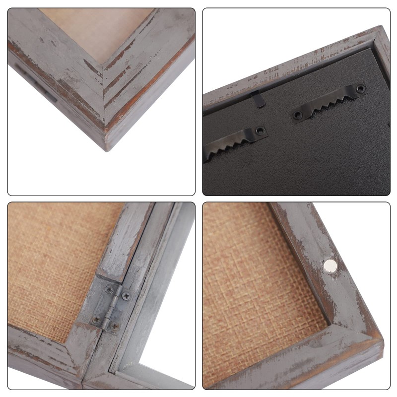 Rustic Grey Shadow Box 5x7, Small Shadow Box Frame with